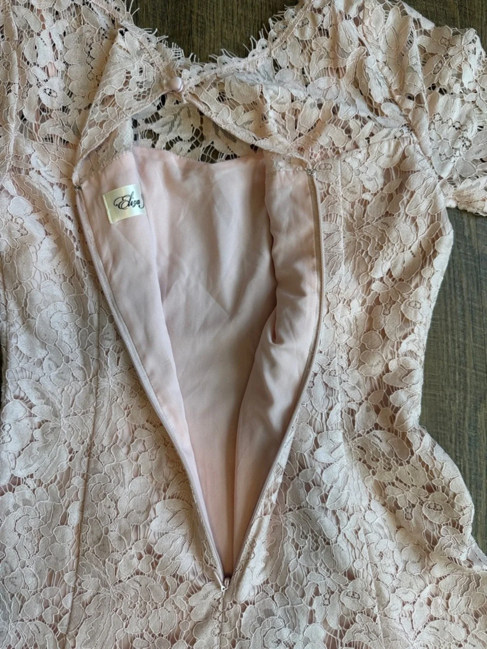Eliza J Women’s Blush Pink Lace Dress Size 0 - Picture 9 of 13